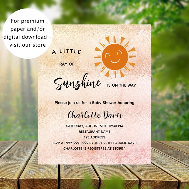 Flyer Invitación presupuestaria del chica solar de Baby  (Subido por el creador)