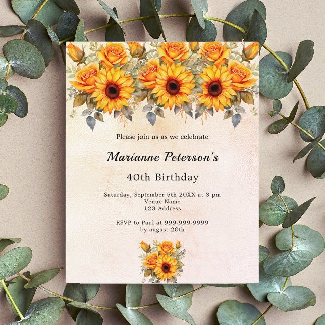 Flyer Invitación presupuestaria del naranja amarillo gir (Subido por el creador)