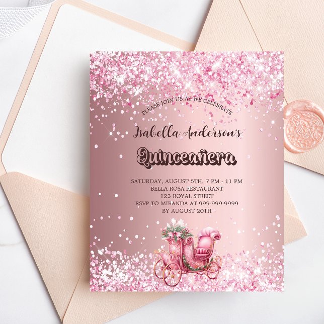 Flyer Invitación presupuestaria para el transporte rosa  (Subido por el creador)