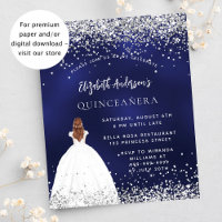 Invitación presupuestaria para el vestido azul mar