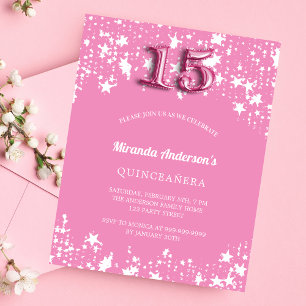 Flyer Invitación presupuestaria para estrellas blancas r