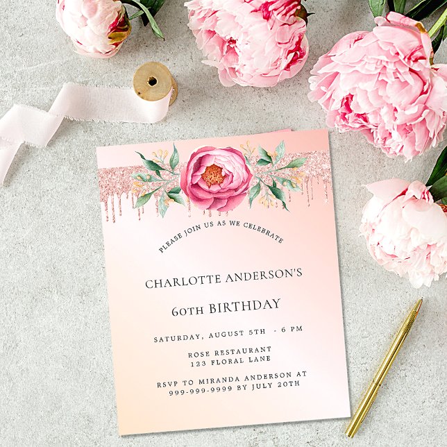 Flyer Invitación presupuestaria para rosas de oro de cum (Subido por el creador)