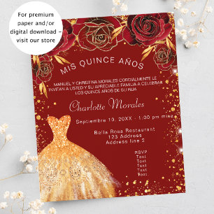 Flyer Invitación presupuestaria para rosas de vestimenta