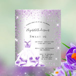 Flyer Invitación presupuestaria para vestido dulce de co<br><div class="desc">Tenga en cuenta que esta invitación está en papel de volante y es muy delgada. Los sobres no están incluidos. Para invitaciones más gruesas (el mismo diseño) visite nuestra tienda. Una invitación moderna, elegante y glamurosa para una fiesta de 16 y 16 años. Un falso fondo metálico plateado con polvo...</div>