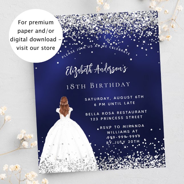Flyer Invitación presupuestaria para vestido purpurina a (Subido por el creador)