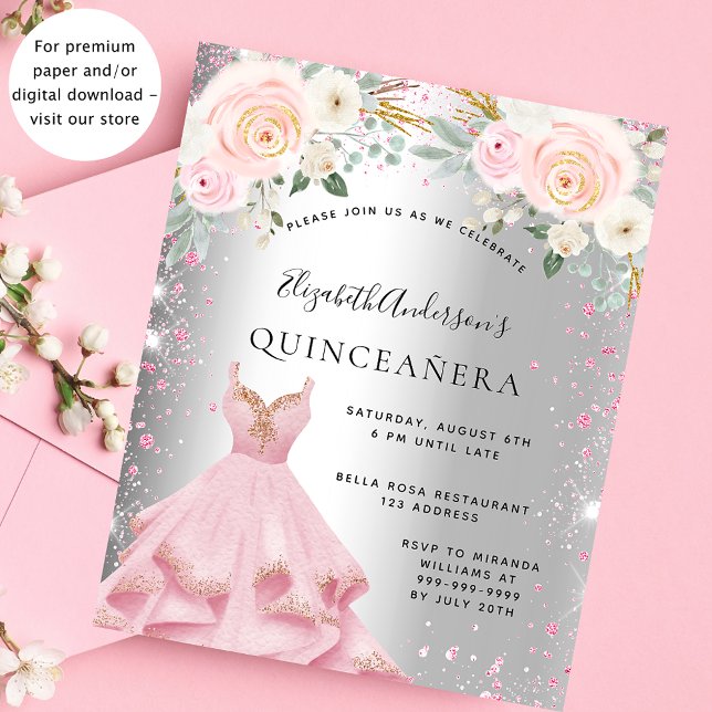 Flyer Invitación presupuestaria para vestimenta rosa pla (Subido por el creador)