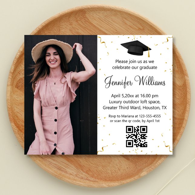 Flyer invitación rsvp del partido de graduación de fotos (Subido por el creador)