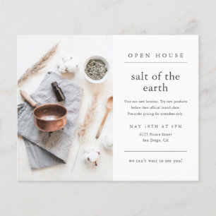 Flyer Invitación simple moderna para la inauguración de 