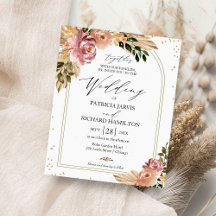 Invitaciones a bodas con presupuesto floral de la