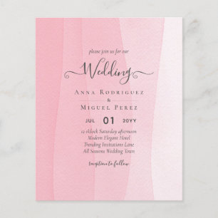 Flyer Invitaciones a bodas de casamiento rosa con hielo
