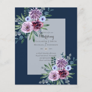 Flyer Invitaciones a bodas de menor presupuesto Plum Flo