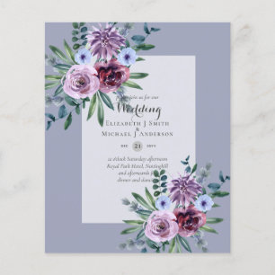 Flyer Invitaciones a bodas de menor presupuesto Plum Flo