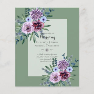 Flyer Invitaciones a bodas de menor presupuesto Plum Flo