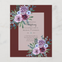 Invitaciones a bodas de menor presupuesto Plum Flo