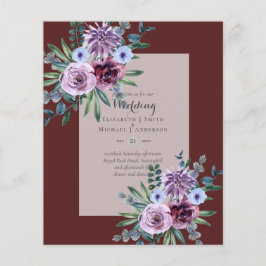 Flyer Invitaciones a bodas de menor presupuesto Plum Flo
