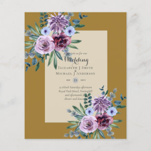 Flyer Invitaciones a bodas de menor presupuesto Plum Flo