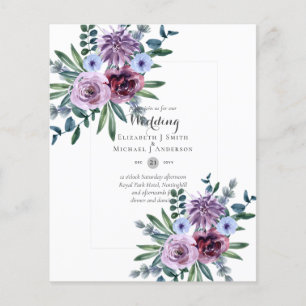 Flyer Invitaciones a bodas de menor presupuesto Plum Flo