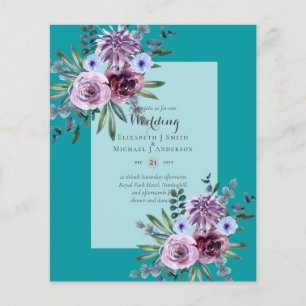 Flyer Invitaciones a bodas de menor presupuesto Plum Flo