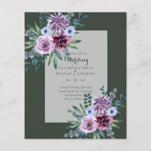 Flyer Invitaciones a bodas de menor presupuesto Plum Flo