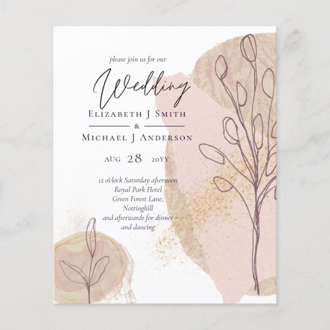 Flyer Invitaciones a bodas para el resumen de bodas en l (Frente)