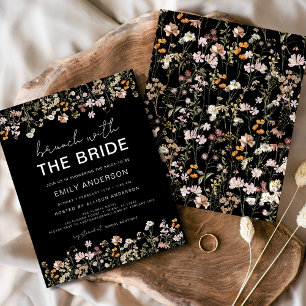 Flyer Invitaciones a Brunch de novias con flores silvest