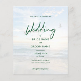 Flyer Invitaciones a la boda de Budget Elegant Photo Bea