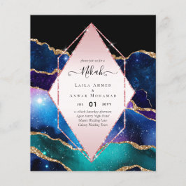 Flyer Invitaciones a la boda islámica Nikah - Oro Purpur