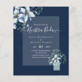 Flyer Invitaciones a las Flores Azules de la Marina de N