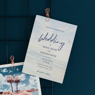Flyer Invitaciones de boda elegantes y económicas con fo