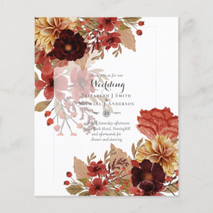 Flyer INVITACIONES DE BODA FLORALES BUDGET FALL - Dusky