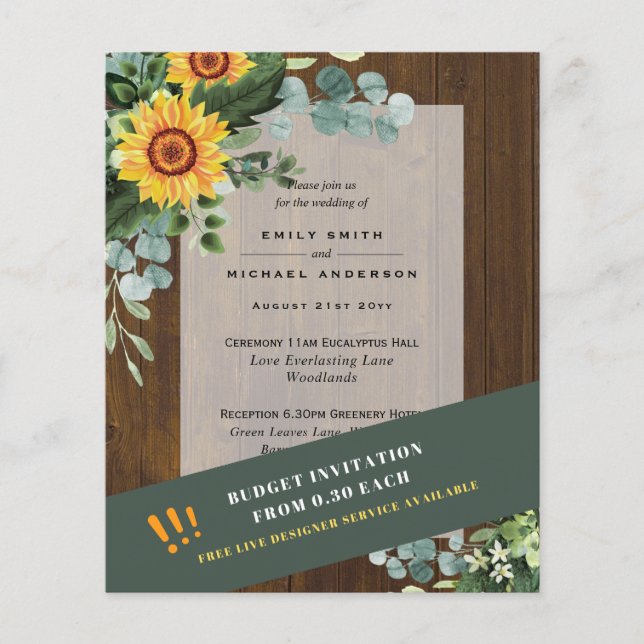 FLYER INVITACIONES DE BODA MÁS BARATAS (Frente)