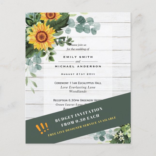 FLYER INVITACIONES DE BODA MÁS BARATAS (Frente)