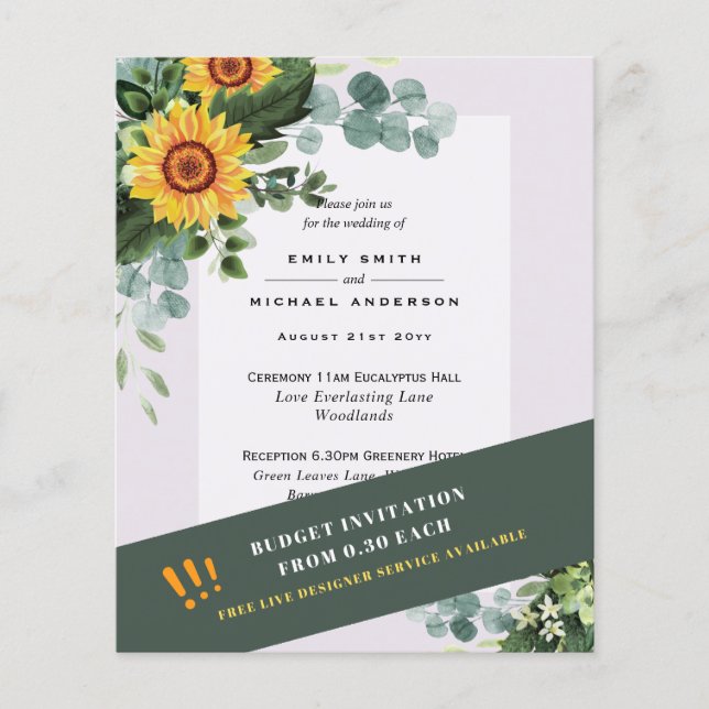 FLYER INVITACIONES DE BODA MÁS BARATAS (Frente)
