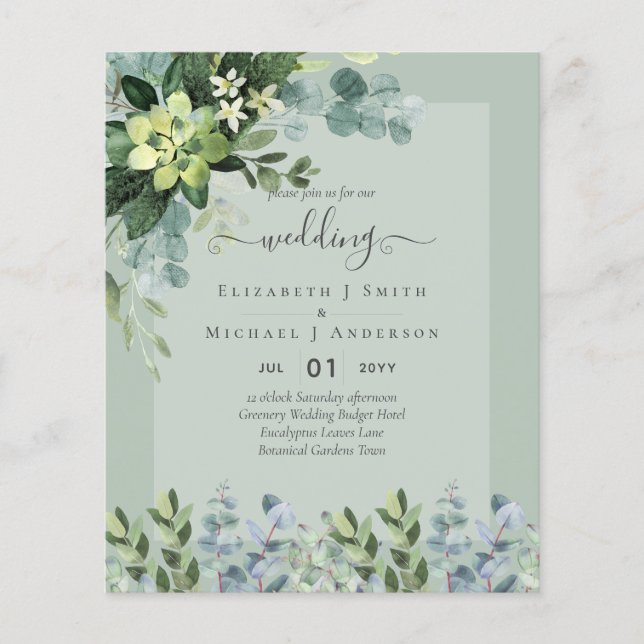 FLYER INVITACIONES DE BODA PRESUPUESTARIA GUARDAR FECHAS (Frente)