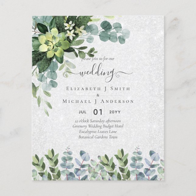 FLYER INVITACIONES DE BODA PRESUPUESTARIA GUARDAR FECHAS (Frente)