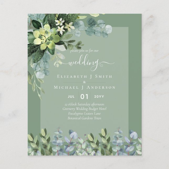 FLYER INVITACIONES DE BODA PRESUPUESTARIA GUARDAR FECHAS (Frente)