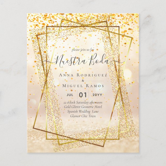 Flyer Invitaciones de Boda, presupuesto Boda español de  (Frente)