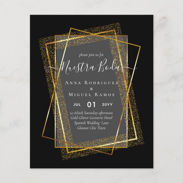 Flyer Invitaciones de Boda, presupuesto Boda español de  (Frente)