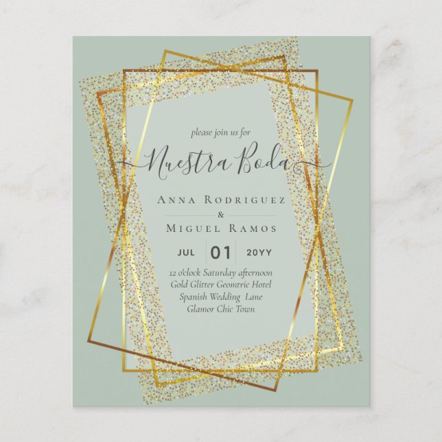 Flyer Invitaciones de Boda, presupuesto Boda español de  (Frente)