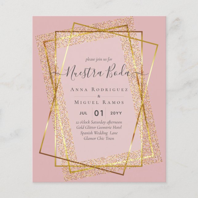 Flyer Invitaciones de Boda, presupuesto Boda español de  (Frente)