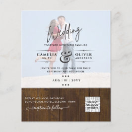 FLYER INVITACIONES DE BODAS CON CÓDIGO QR DE ESCANEO FOT