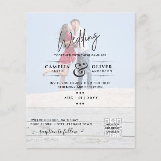 FLYER INVITACIONES DE BODAS CON CÓDIGO QR PARA ESCANEO C