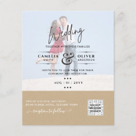 FLYER INVITACIONES DE BODAS CON CÓDIGO QR PARA ESCANEO F