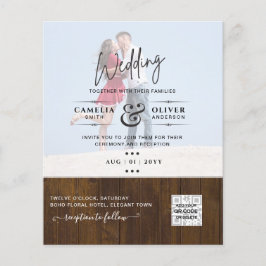 FLYER INVITACIONES DE BODAS CON CÓDIGO QR PARA ESCANEO F