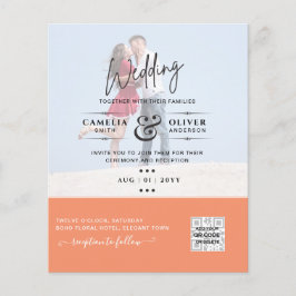 FLYER INVITACIONES DE BODAS CON CÓDIGO QR PARA ESCANEO Y