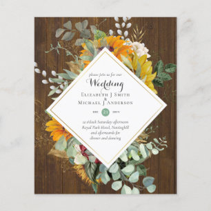 FLYER INVITACIONES DE BODAS FLORALES MORADAS AZUL PRESUP