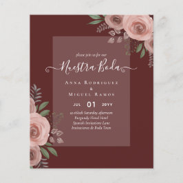 Flyer Invitaciones de Budget Nuestra BODA a la Floral de