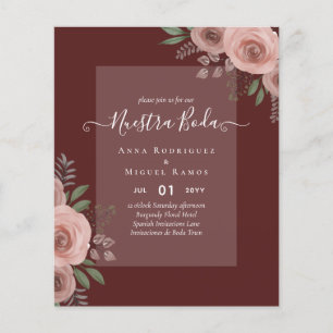 Flyer Invitaciones de Budget Nuestra BODA a la Floral de