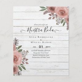 Flyer Invitaciones de Budget Nuestra BODA a la Floral de