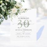 Flyer Invitaciones de cumpleaños a la sorpresa de la flo<br><div class="desc">Celebre con estilo con una elegante invitación de cumpleaños floral gris y verde. Este sofisticado diseño se caracteriza por sus tonos grises suaves y sus frondosas flores verdes que crean un ambiente tranquilo y festivo. Perfecto para una celebración refinada y memorable, los delicados acentos florales le dan un toque de...</div>